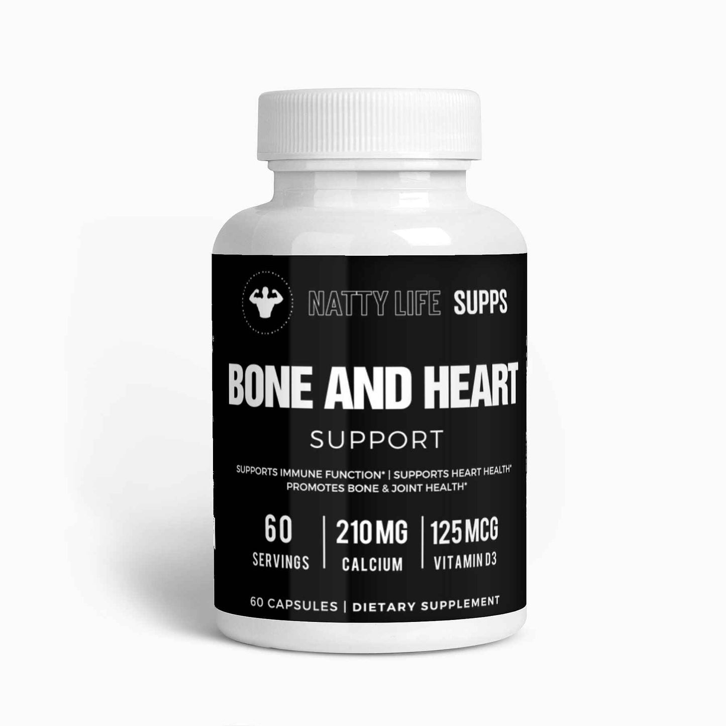 Bone & Heart Support, Vitamin D3 & Vitamin K2 Capsules